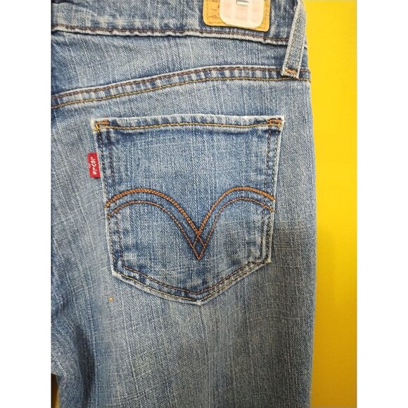 VTG Levi's 518 Super Low Rise Bootcut Jeans Size 7 Red Label Juniors Y2K - Picture 4 of 6